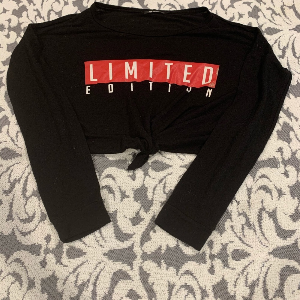 Sweater Crop top with Tie front